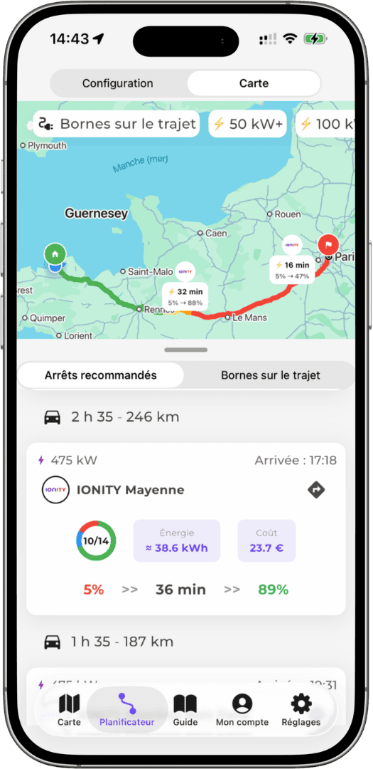 Planificateur de trajets Electus